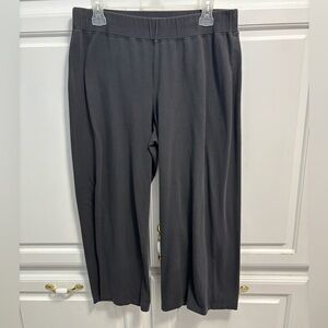 Eileen Fisher Gray Elastic Waist Pull On Cropped Pants Women’s Size Medium